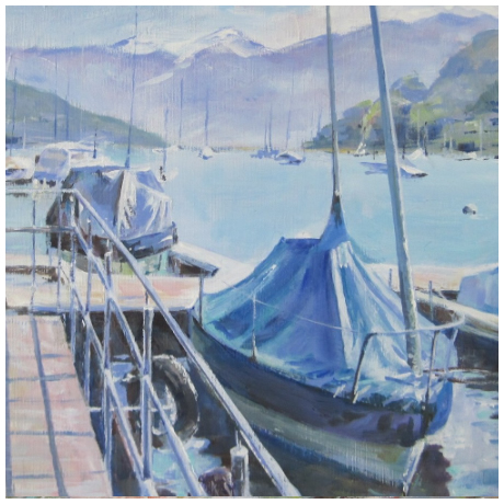 Blue Boat at Interlaken - Acrylic