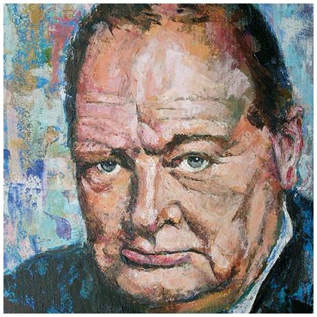 Winston Churchill - acrylic