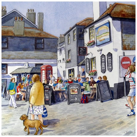 The Sloop Inn, St Ives - Watercolour